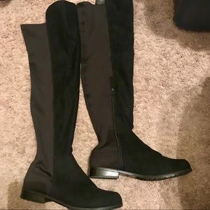 Black knee high boots